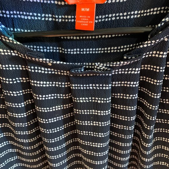 Joe Fresh - black/white silky striped top - Medium - Picture 2 of 3